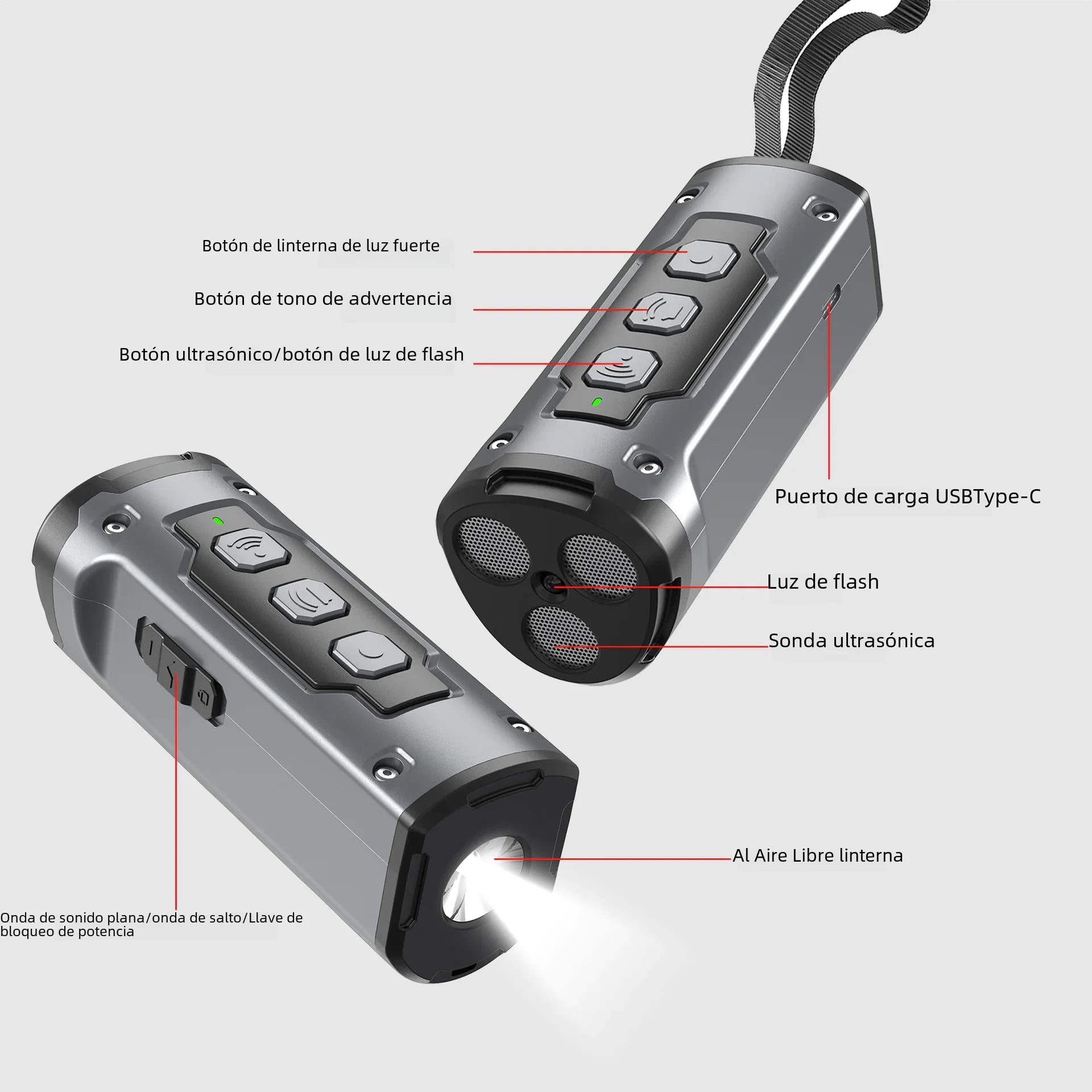 2023 Ultrasonic Dog Repeller with Flashlight Feature